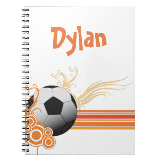 Carnet Le football folâtre le nom personnalisé de jeu de