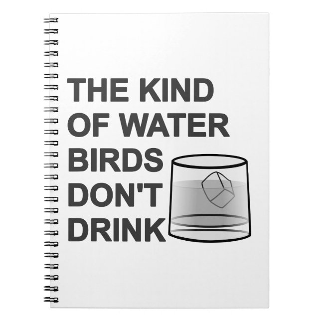 Carnet Le genre d'oiseaux aquatiques ne boivent pas (Devant)