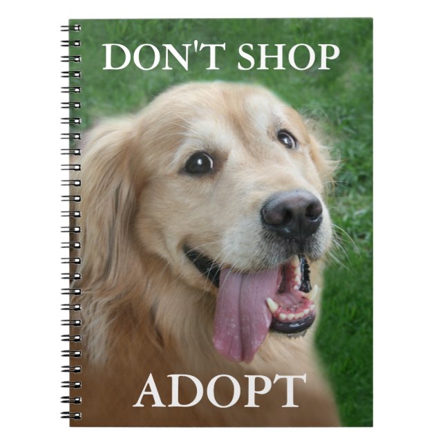 Carnet Le golden retriever ne font pas des emplettes (Devant)