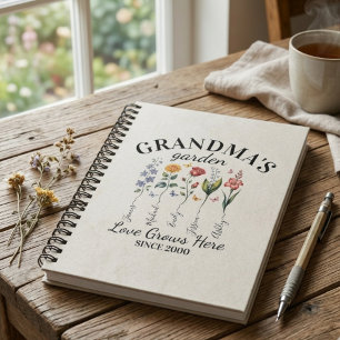 Carnet Le jardin de grand-mère Fleurs de naissance L'amou