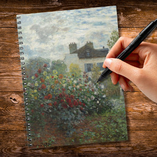 Carnet Le jardin de l'artiste avec Dahlias