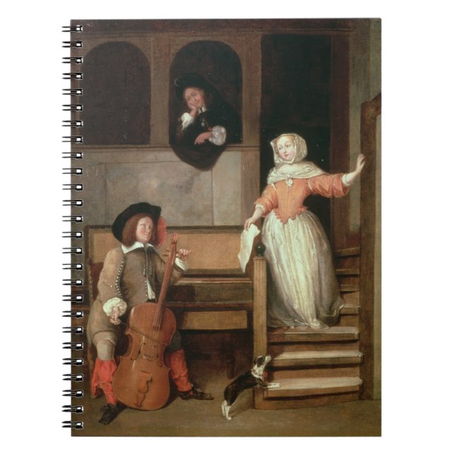 Carnet Le joueur de violoncelle, c.1700 (huile sur la (Devant)