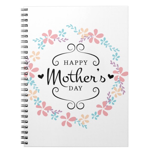 Carnet Le jour de mère heureux, cadeau de jour de mères (Devant)