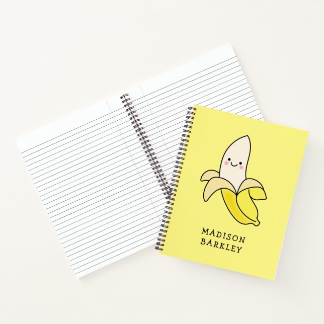 Carnet Le Kid de la Banane Mignon Kawaii (Intérieur)