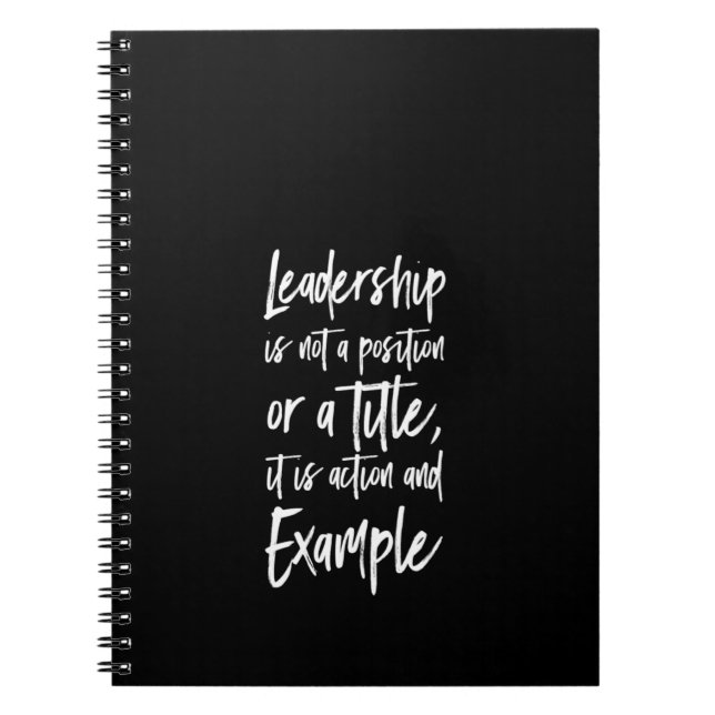 Carnet le leadership est un exemple (Devant)
