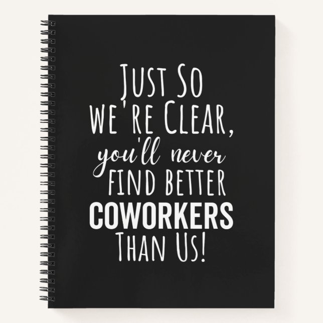 CARNET LE MEILLEUR CADEAU POUR QUITTER LES COWORKERS (Devant)