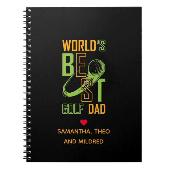 Carnet Le meilleur papa de golf du monde | Cadeaux papa (Devant)
