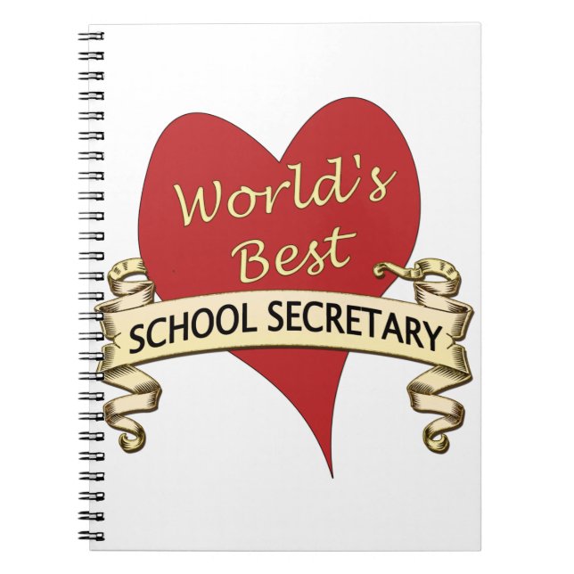 Carnet Le meilleur secrétaire de l'école du monde (Devant)