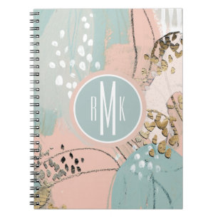 Carnet Le monogramme   rougissent et l'or I
