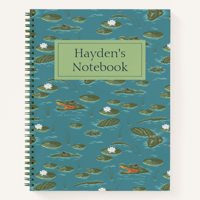 Carnet Le Motif blanc Lotus Alligator Waters (Devant)