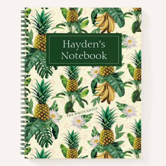 Carnet Le Motif blanc Lotus Pineapple Paradise (Devant)