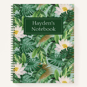 Carnet Le Motif blanc Lotus Tropical Canopy