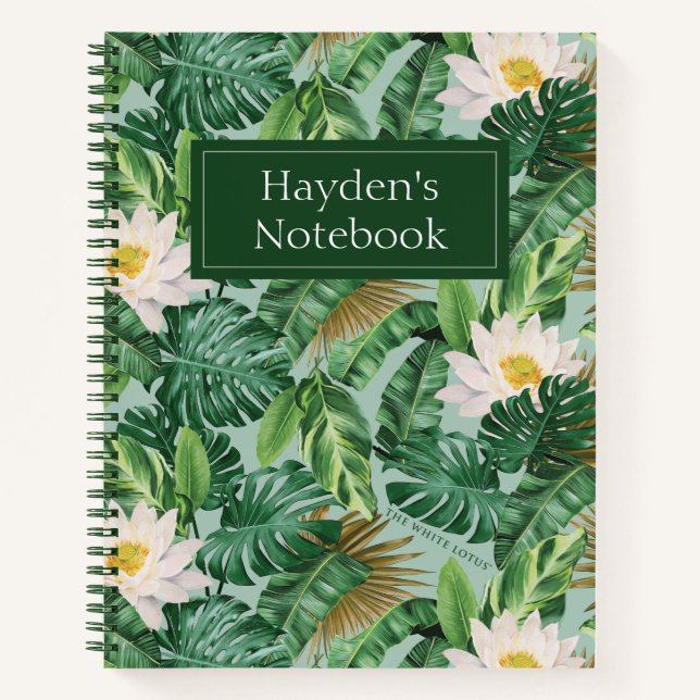 Carnet Le Motif blanc Lotus Tropical Canopy (Devant)