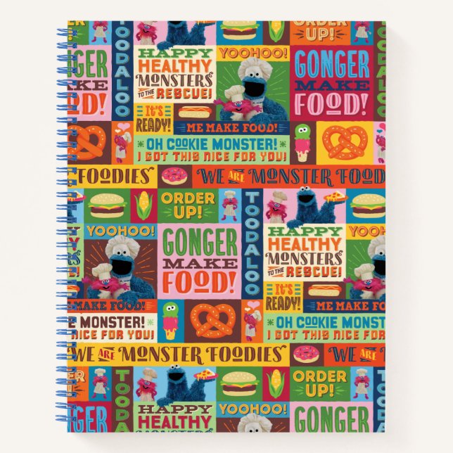 Carnet Le Motif de camion Foodie de Cookie Monster (Devant)