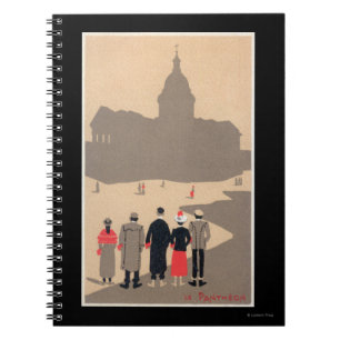Carnet Le Panthéon Art Déco Scène Paris, France
