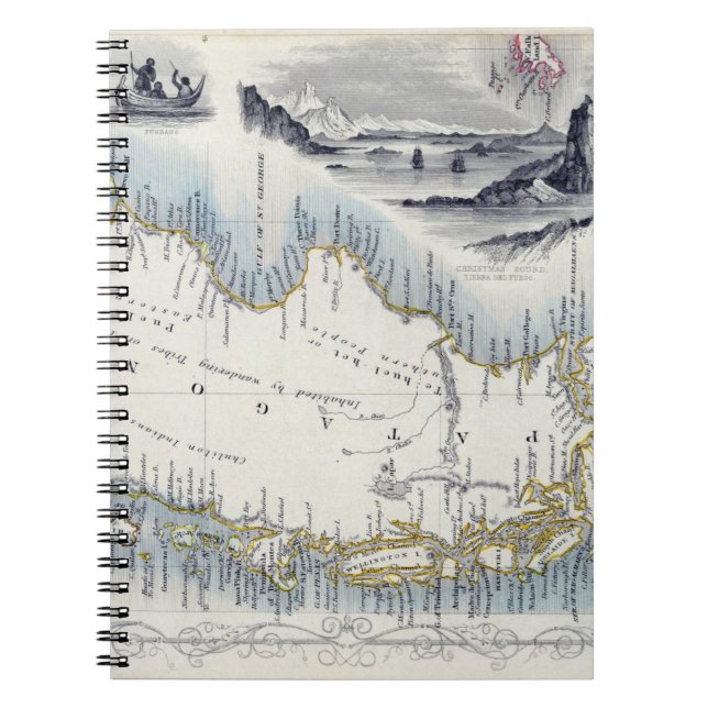 Carnet Le Patagonia, d'une série de cartes du monde a (Devant)