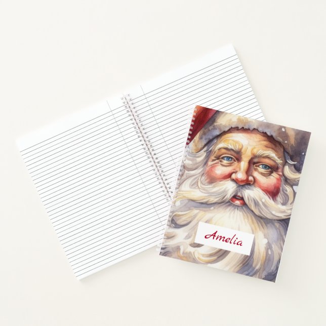 Carnet Le Père Noël rétro dans un Noël Casquette rouge (Intérieur)