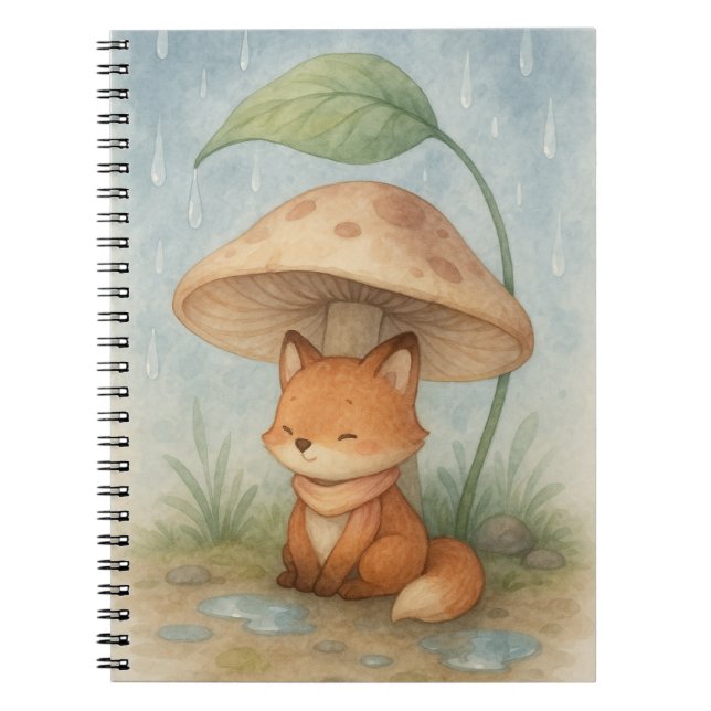 Carnet Le Petit Renard dans la pluie (Devant)