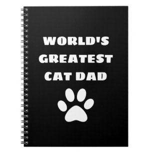 Carnet Le plus grand chat du monde personnalisé papa text