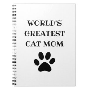 Carnet Le plus grand chat maman texte personnalisé person