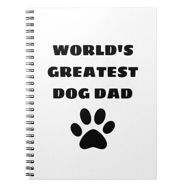 Carnet Le plus grand papa de chien du monde texte personn (Devant)