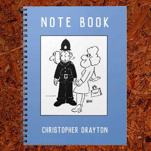 Carnet Le policier a un Clock Face Cartoon.