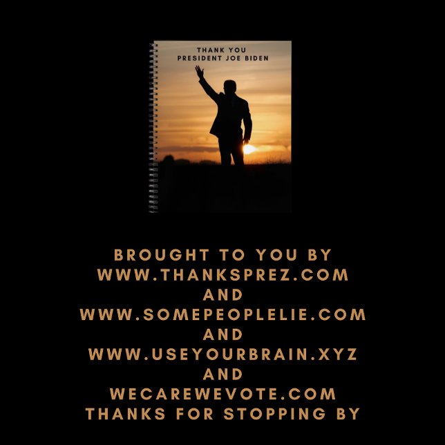 Carnet Le président Merci Joe Biden (Créateur téléchargé)