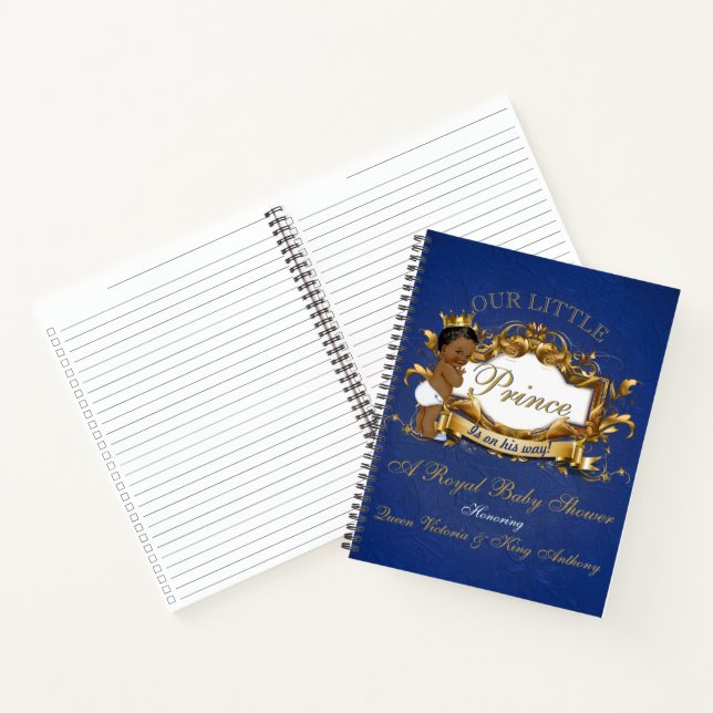 Carnet Le Prince Royal d'Afrique Baby shower Élégant Boo  (Intérieur)