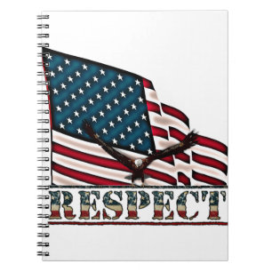 Carnet Le respect patriotique avec l'aigle à tête blanche
