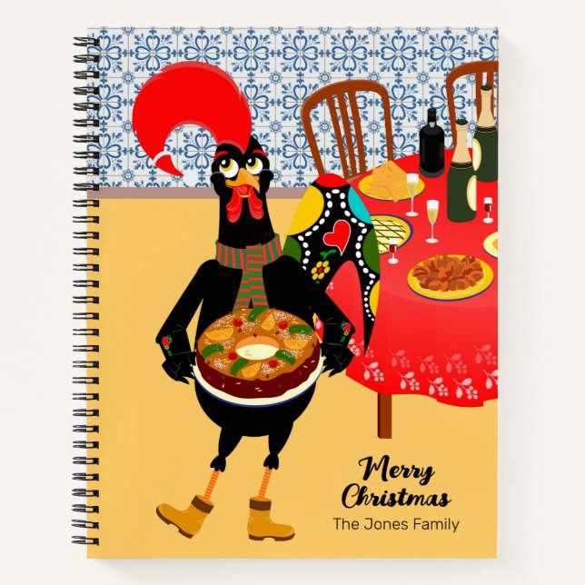 Carnet Le Rooster Portugais aime le gâteau du roi (Devant)