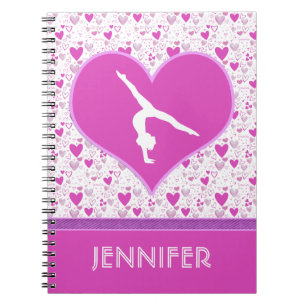 Carnet Le rose décoré d'un monogramme divise en lots la
