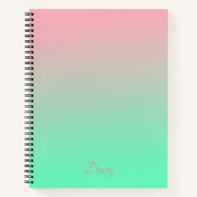 Carnet Le rose pastel et le vert pâle devraient toujours  (Devant)