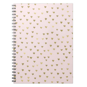 Carnet Le rose rougissent des coeurs d'or