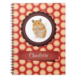 Carnet Le rouge ajoutent votre hamster nommé
