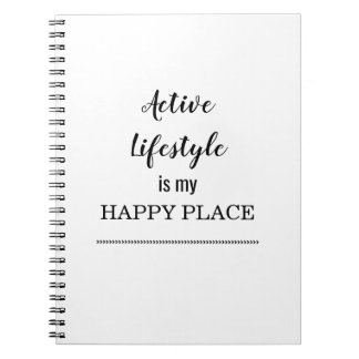 Carnet Le Style De Vie Actif Est Mon Endroit Heureux