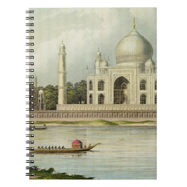 Carnet Le Taj Mahal, tombe de l'empereur Shah Jehan et (Devant)