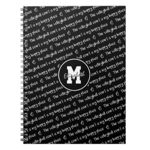 Carnet Le terrain de volley est mon joyeux endroit monogr