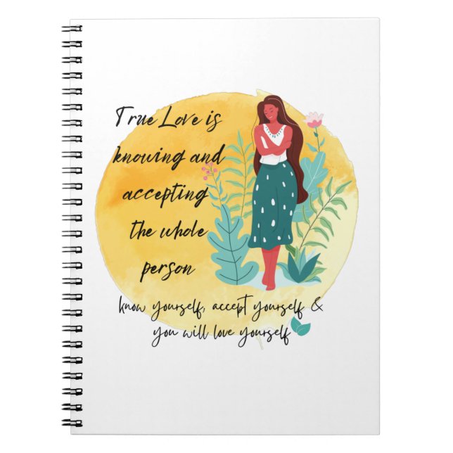 Carnet Le véritable amour est connaissance et acceptation (Devant)