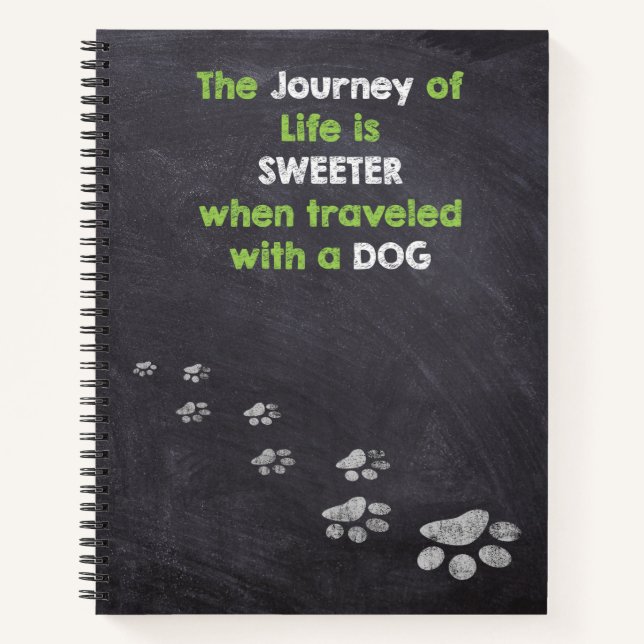 Carnet Le voyage de la vie avec un chien (Devant)