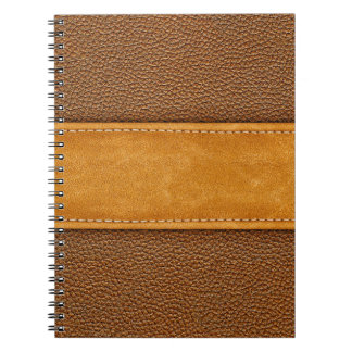 Carnet Leather Luxe : Elégance Brown avec points