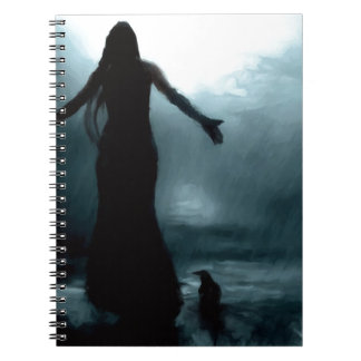 Carnet l'eau de pluie morrigan de corbeau de corneille de