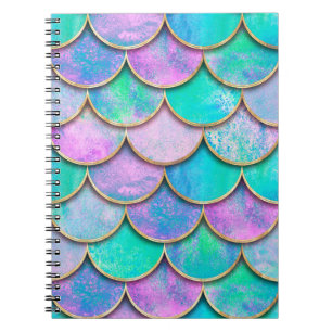 Carnet L'échelle de poisson de sirène vague motif japon