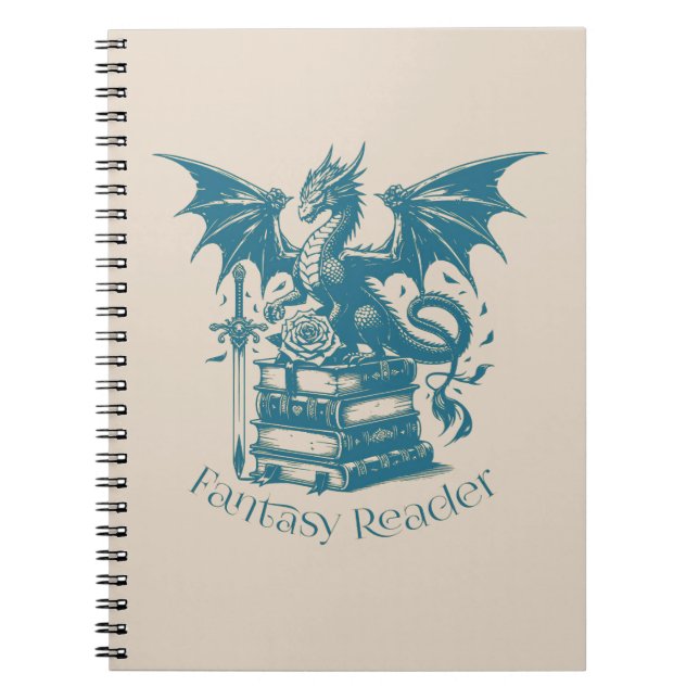 Carnet Lecteur d'Imaginaire Dragon and Books (Devant)