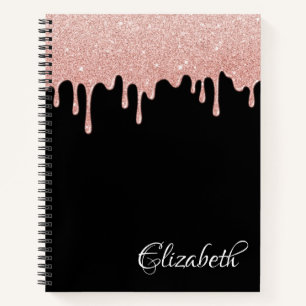 Carnet Lecteurs de Parties scintillant en verre rose