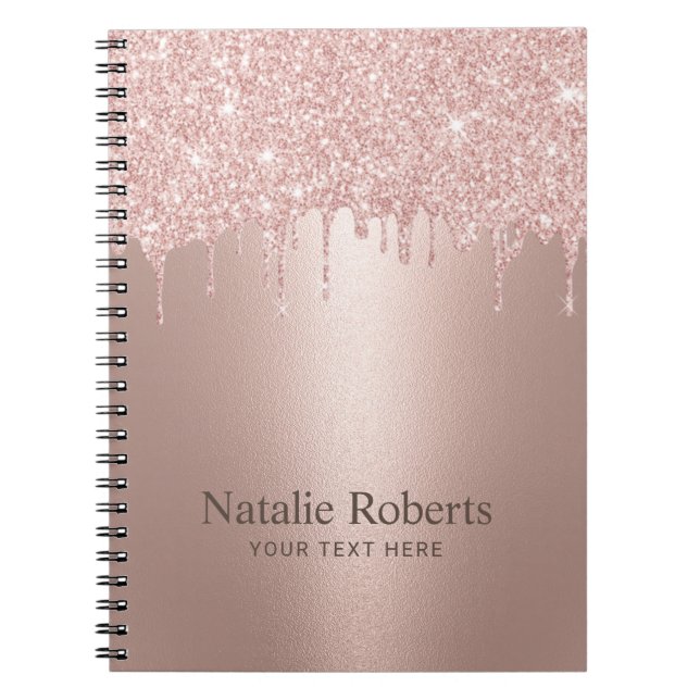Carnet Lecteurs de Parties scintillant or Rose moderne Sa (Devant)