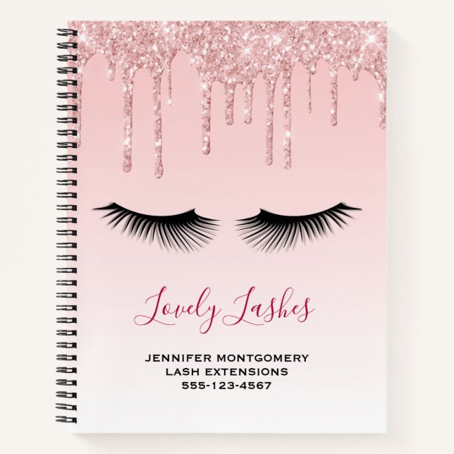 Carnet Lecteurs de Parties scintillant rose moderne et ci (Devant)