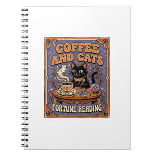 Carnet Lecture de la Chance Café et Chats Feuilles de Thé