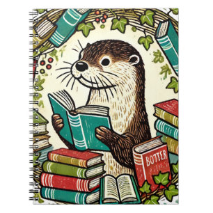 Carnet Lecture Otter Bookish Illustration Lecteurs