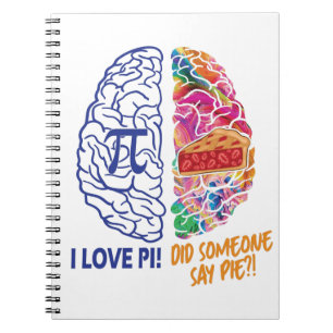 Carnet Left Brained Right Brained Funny Pi