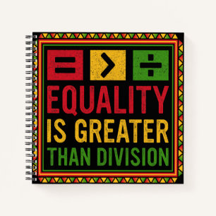 Carnet L'Égalité Est Plus Grande Que La Division Math His